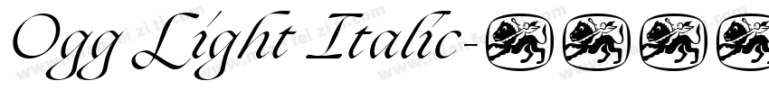 Ogg Light Italic字体转换